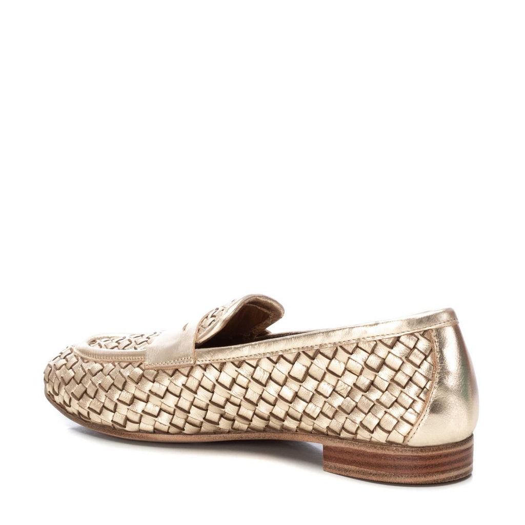 Carmela gold woven leather loafer 161302