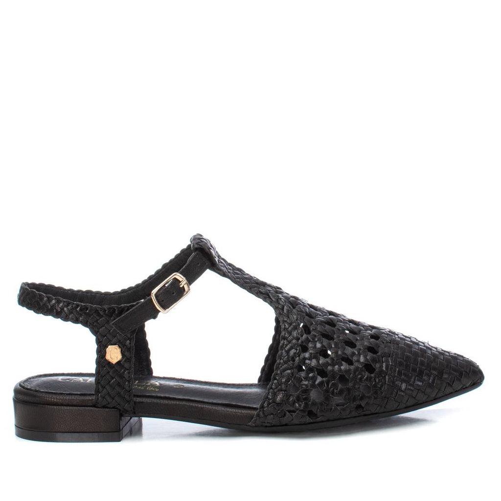 CARMELA-Black-Woven-Leather-T-Bar-Shoe-161474