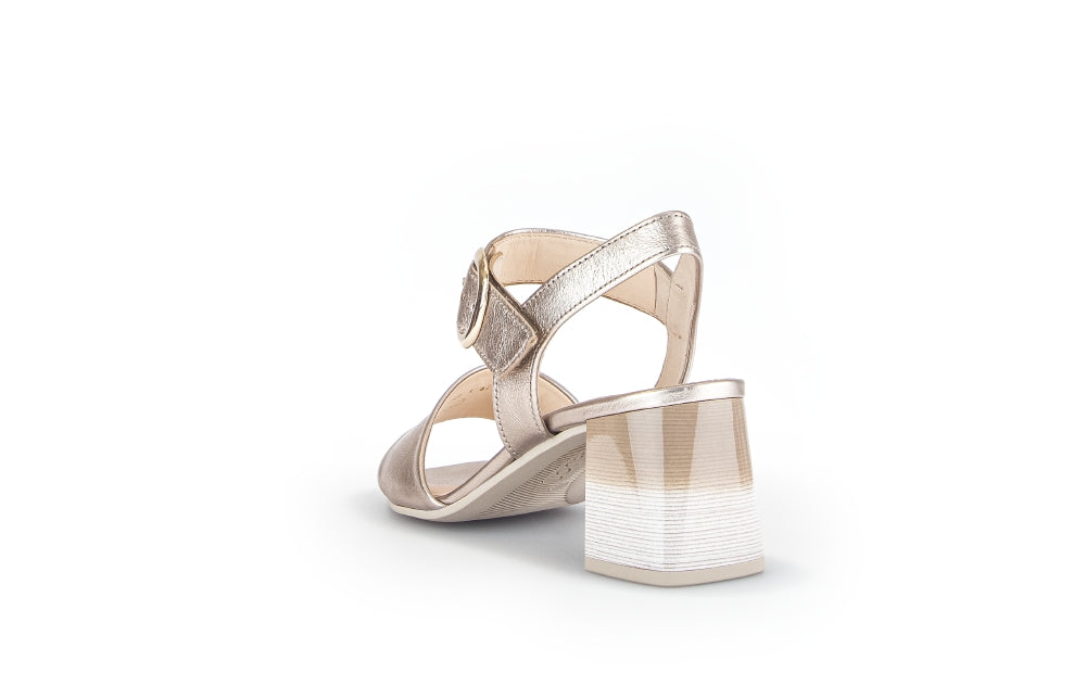 Gabor gold block heel sandal 4170062
