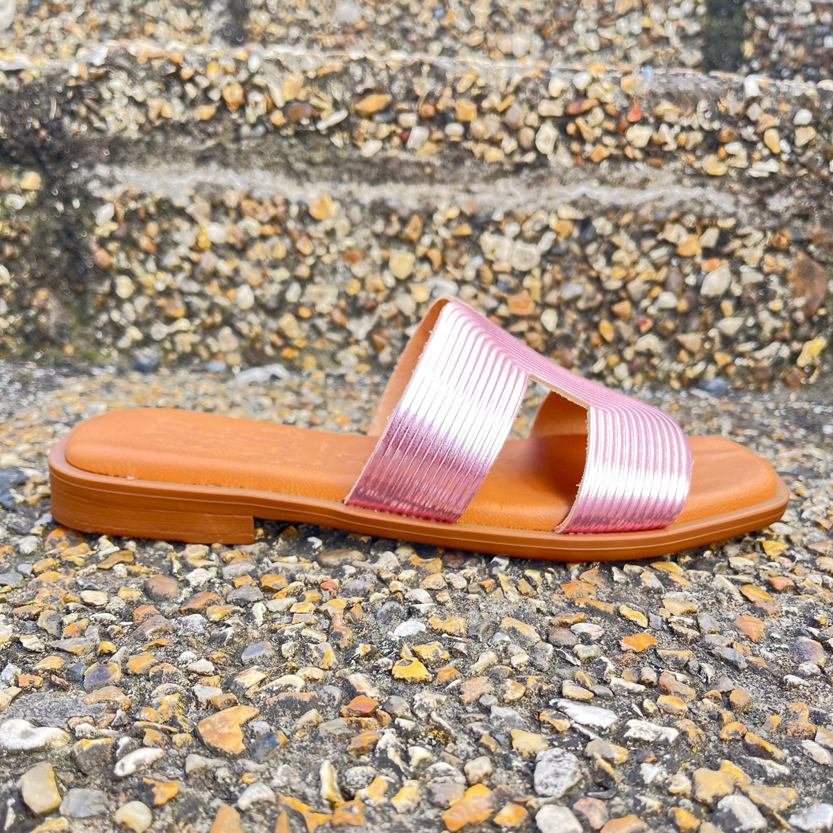 OH MY SANDALS Pink Slider Sandal 5327 – Fabucci Shoes