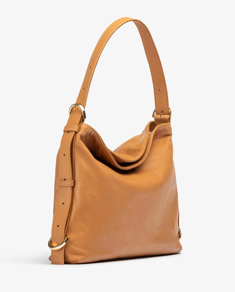 UNISA Tan Leather Shoulder Bag ZMARIE