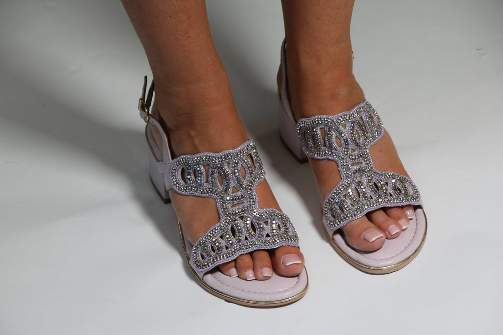 BOTTEGA-lilac-jewelled-block-heel-sandal