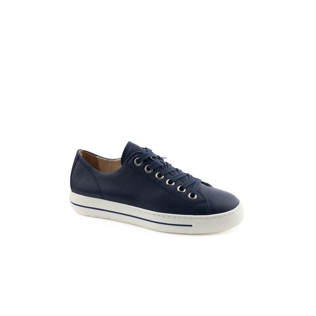 PAUL GREEN Navy Leather Trainer 4704
