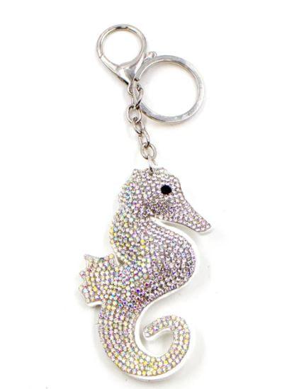 Fabucci Crystal encrusted Seahorse Bag Charm /Key ring