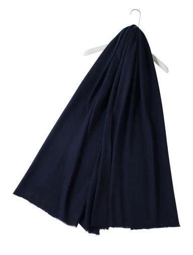 FABUCCI Navy Pure Cashmere Scarf