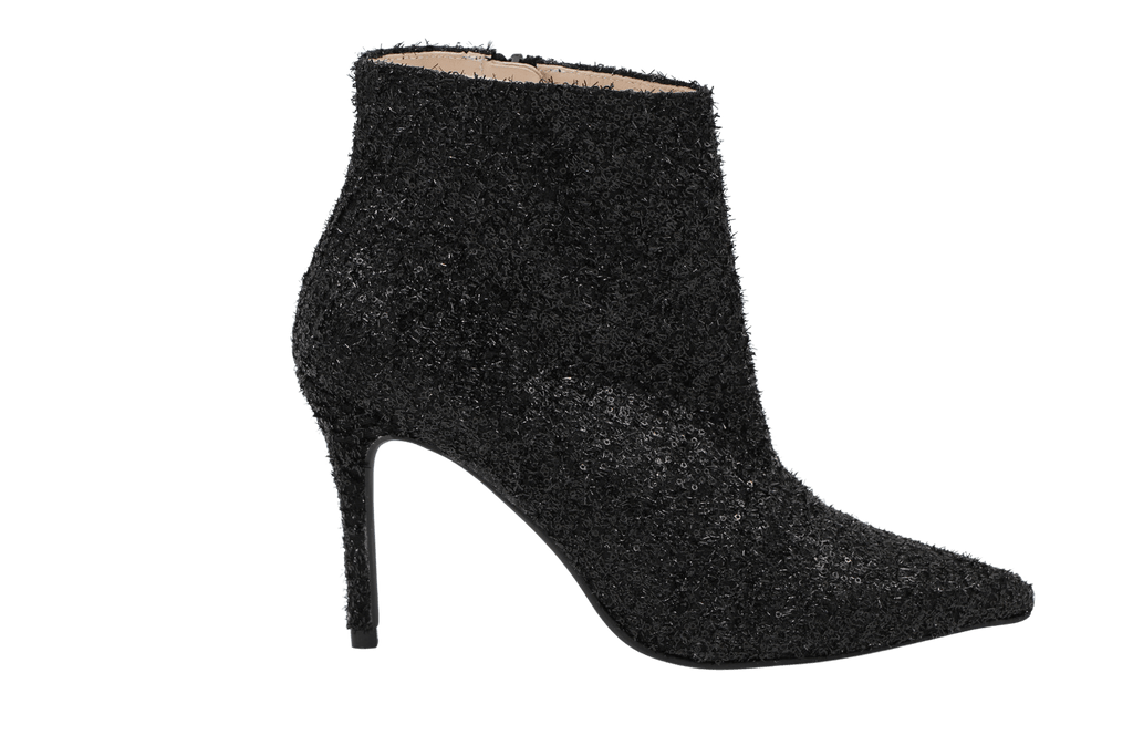 MARIAN Black Sequins Heeled ankle boot 