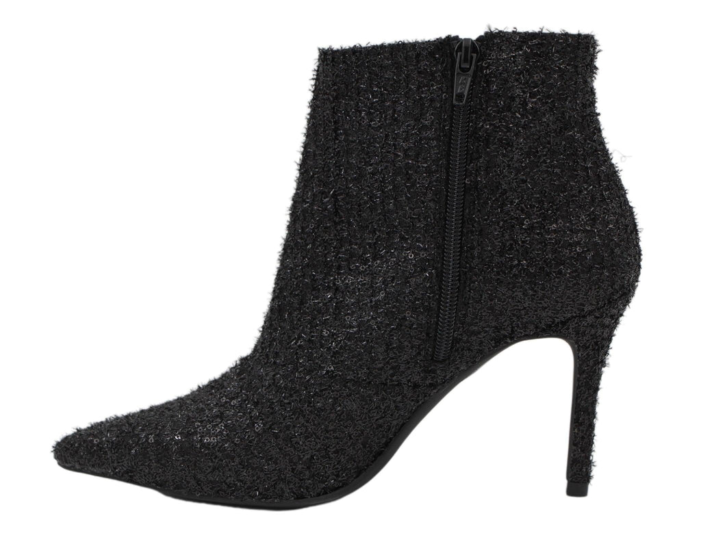 MARIAN Black Sequins Heeled ankle boot
