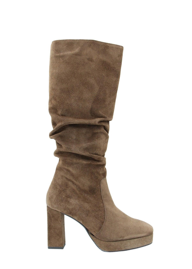 MARIAN Tan Suede Slouchy Knee Boot 15609
