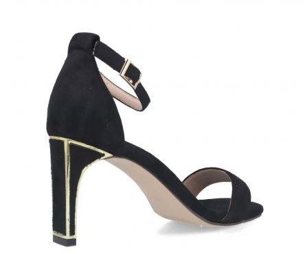 MENBUR Black  suede  Barely there Sandal