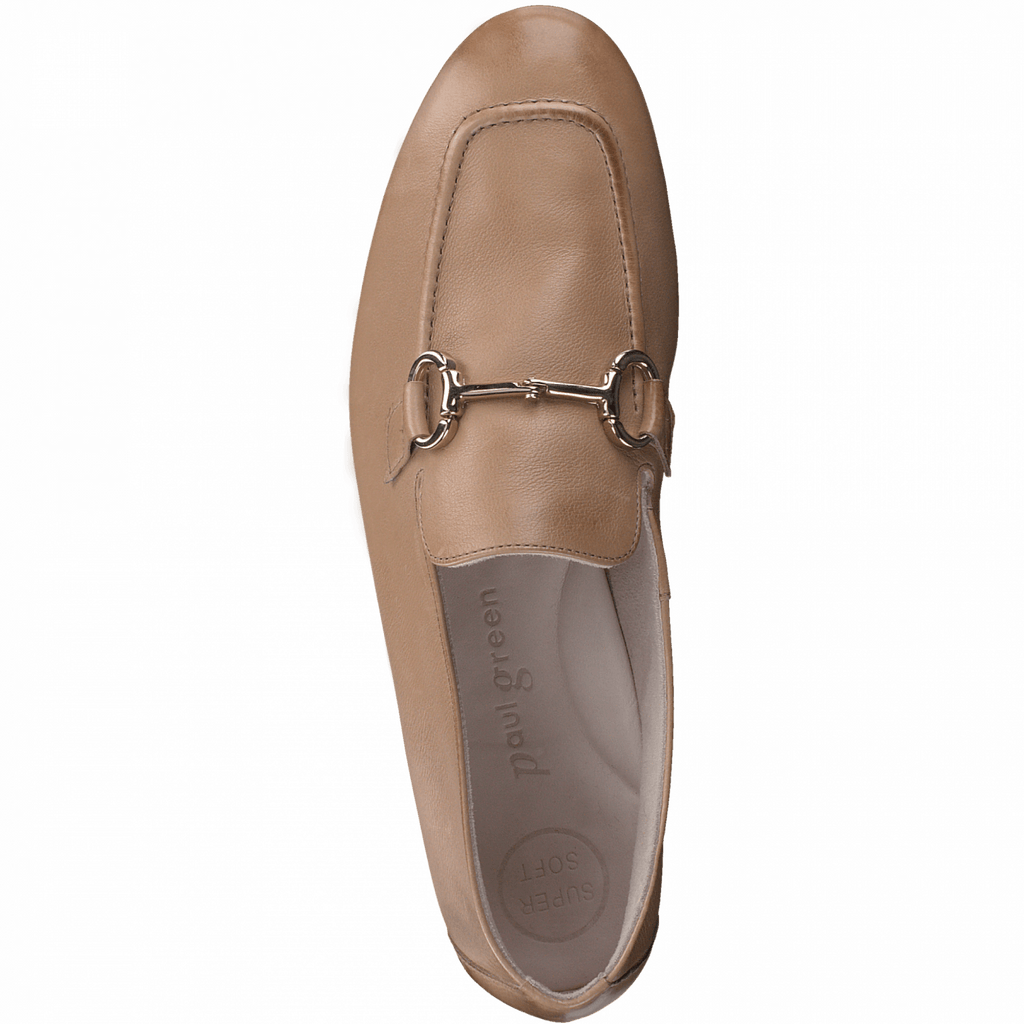 PAUL GREEN Camel Leather Loafer 2596