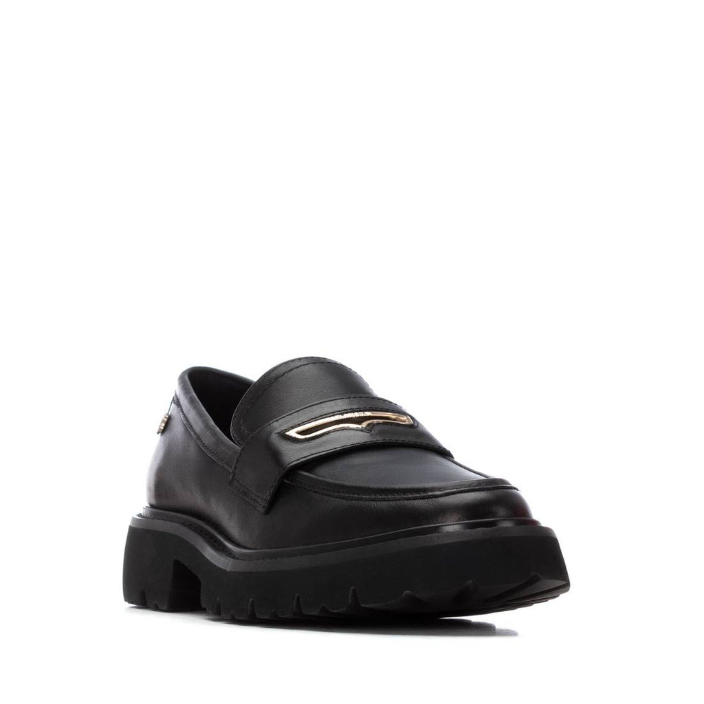 CARMELA-BLACK-leather-loafer