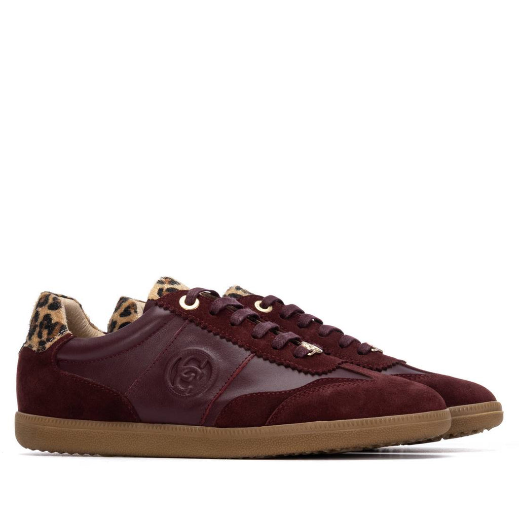 CARMELA -Burgundy- Low -Rise -Trainer -