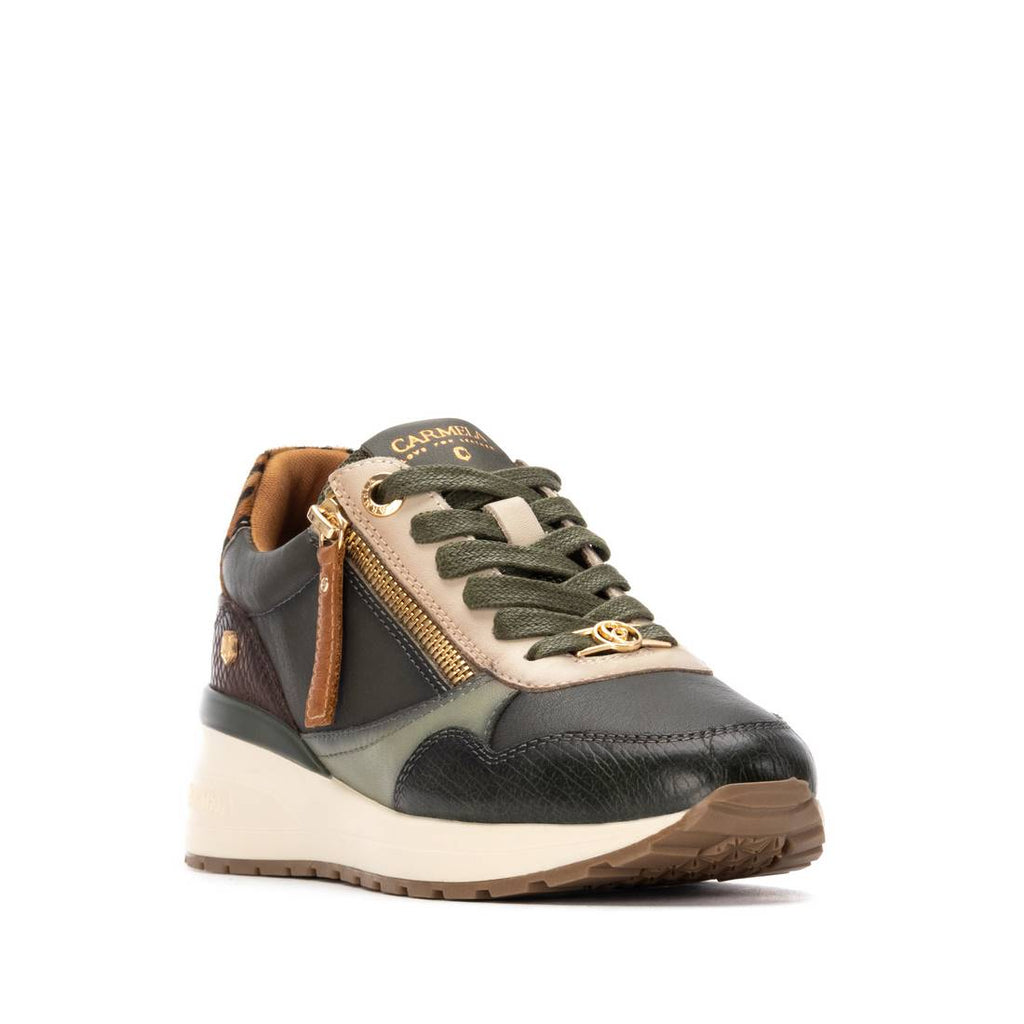 Carmela- Khaki- Wedge -Trainer-2