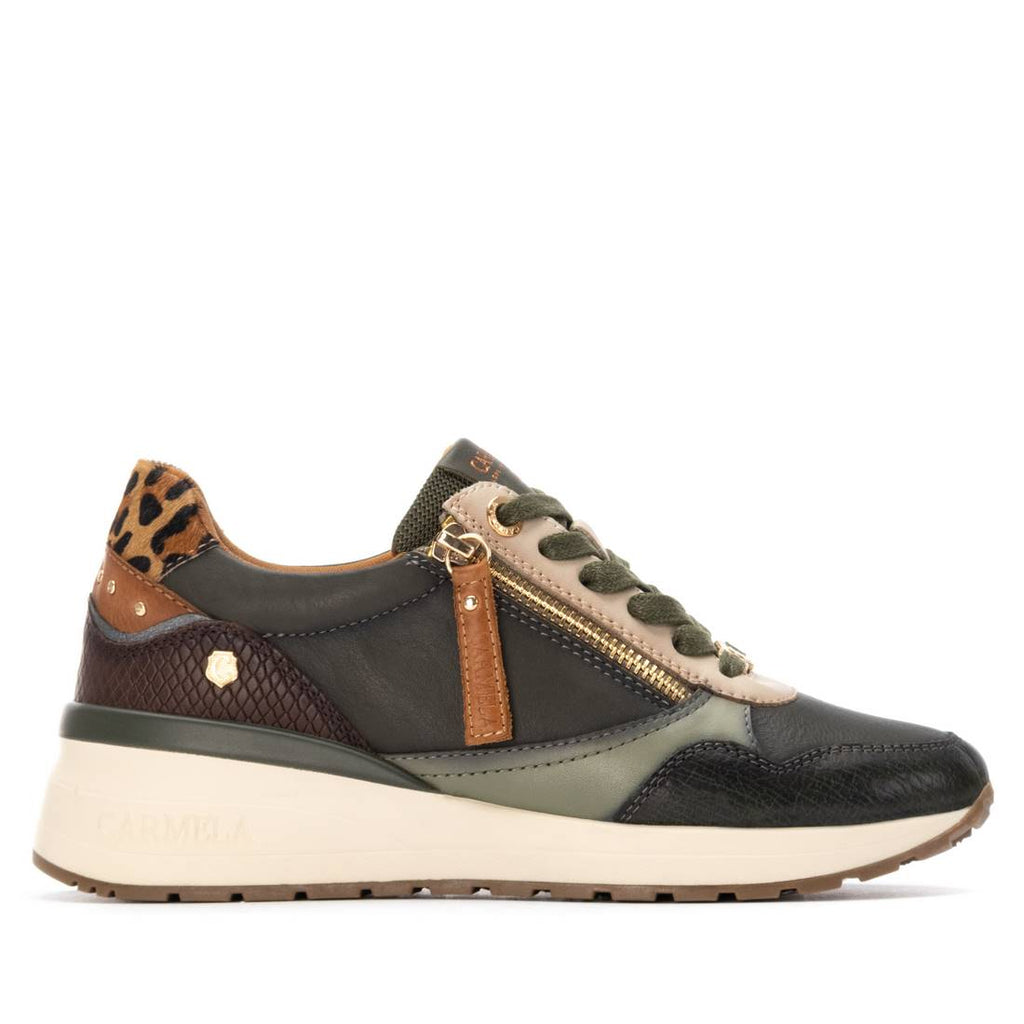 Carmela- Khaki- Wedge -Trainer