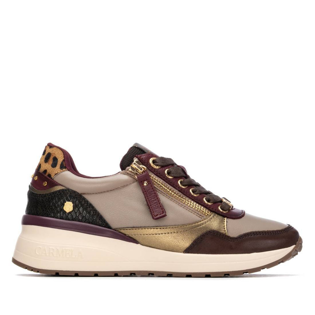 Carmela  -Brown -Burgundy- Wedge -Trainer