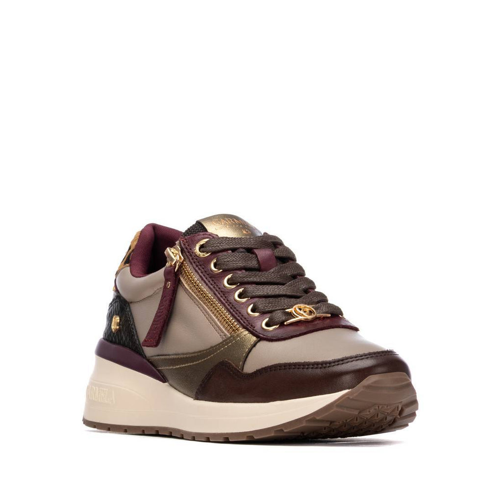 Carmela  -Brown -Burgundy- Wedge -Trainer