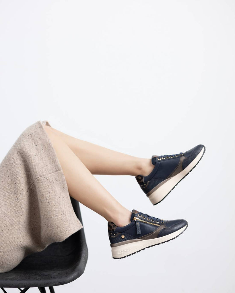 Carmela - Navy- Wedge- Trainer