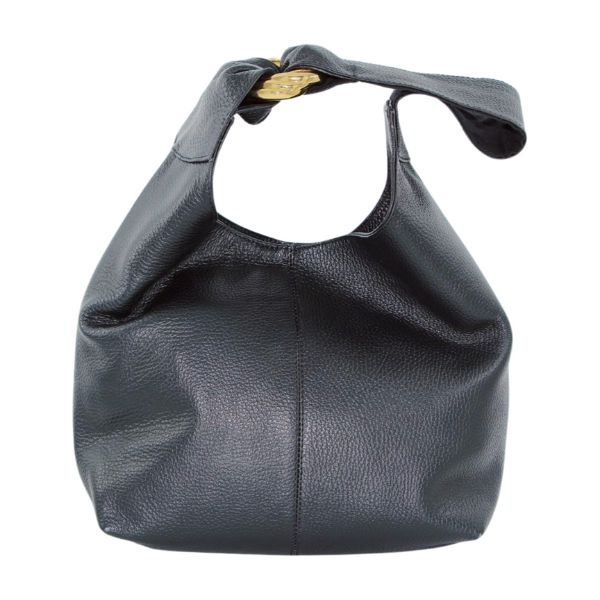 ditomo-black-leather-shoulder-bag -gold-hardware
