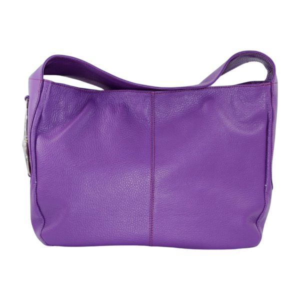    Ditomo-purple-leather-shoulder-bag-silver--bit-hardware