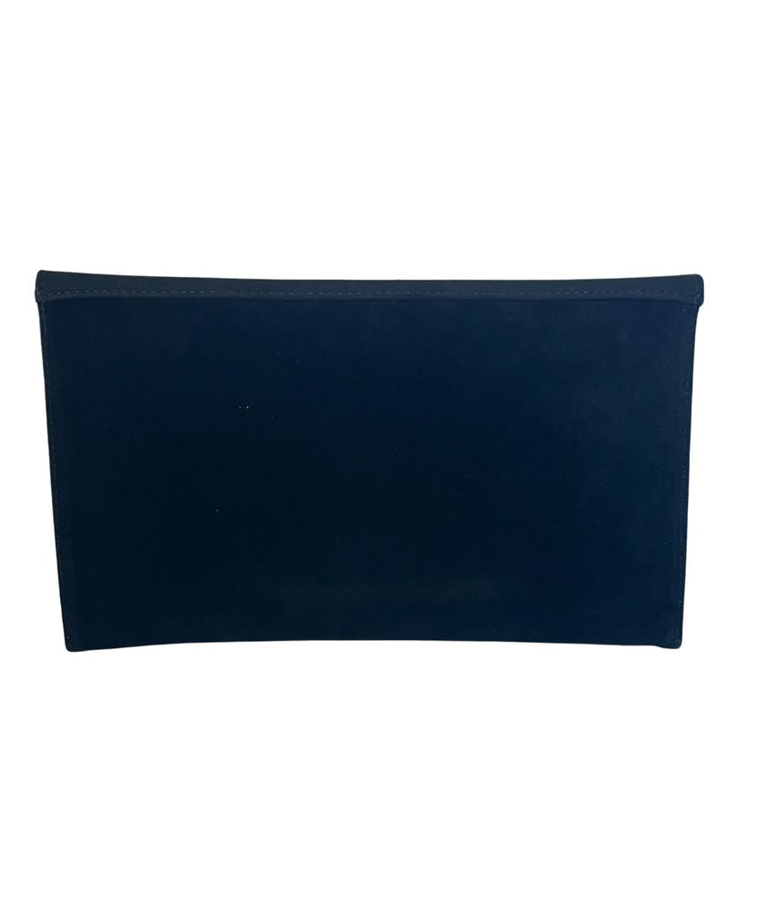 FABUCCI-BLACK-SUEDE-ENVELOPE-CLUTCH-HANDBAG