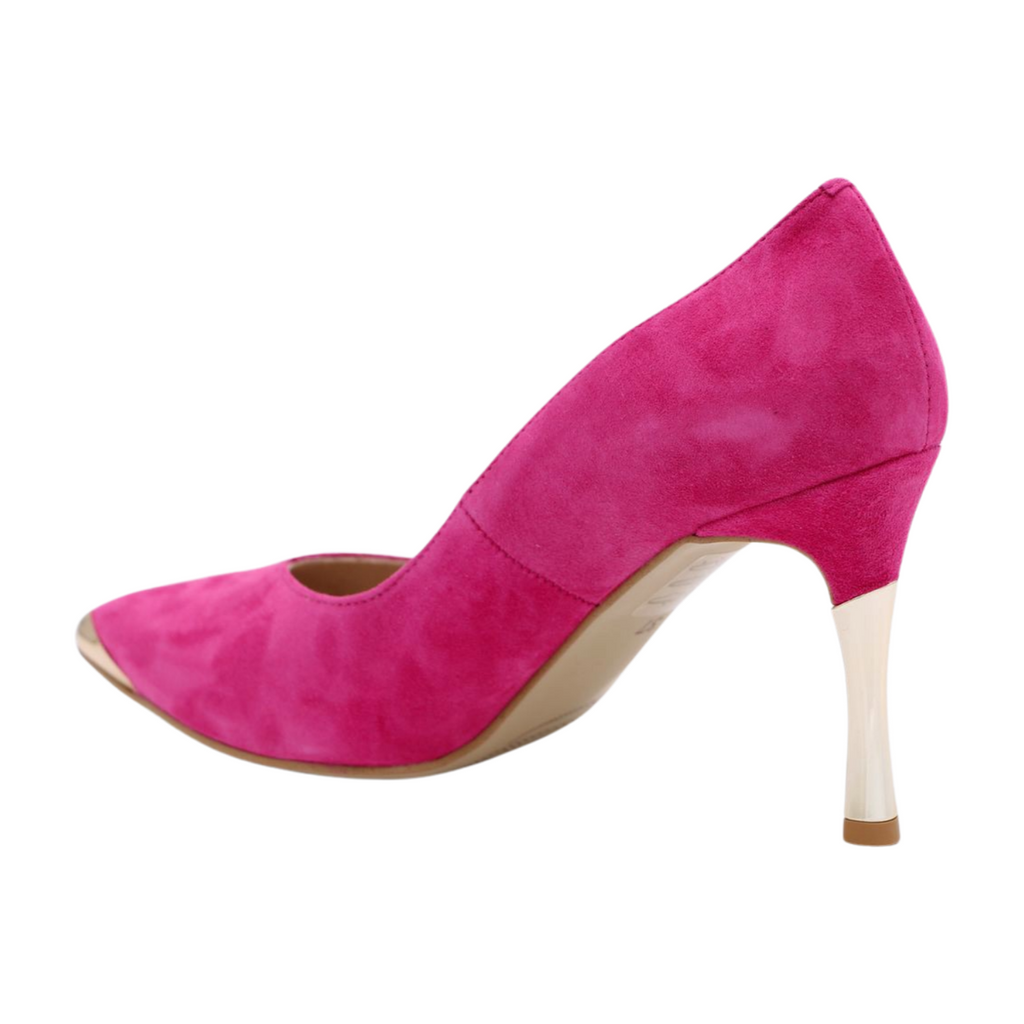 FABUCCI--Fuchsia--Pink-Suede--Stiletto-shoe