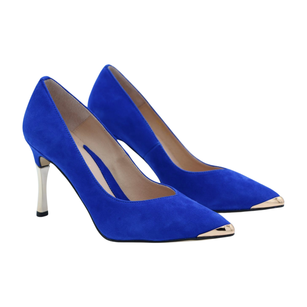FABUCCI--Royal--blue-Suede--Stiletto-shoe-