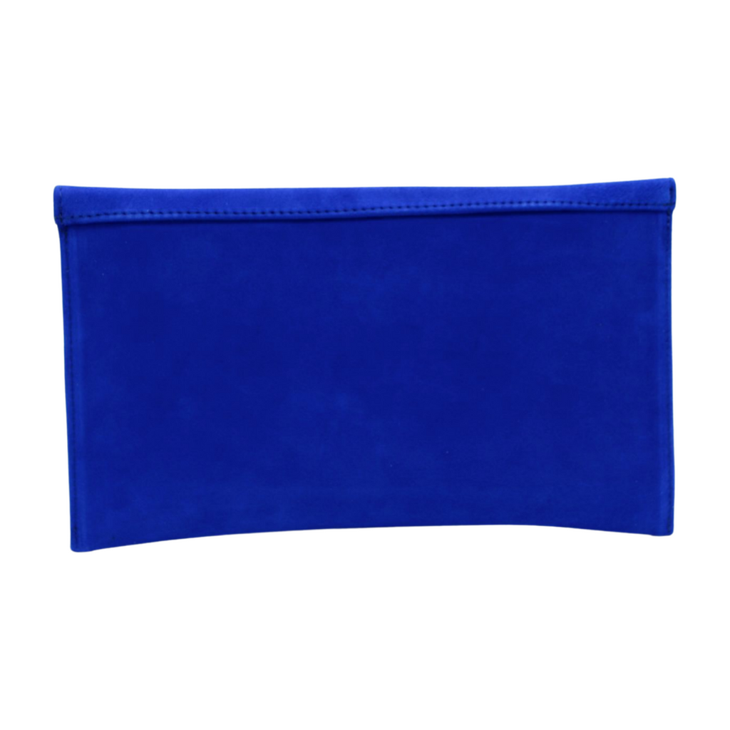 FABUCCI-Royal-Blue-Suede-Envelope-Clutch-Bag