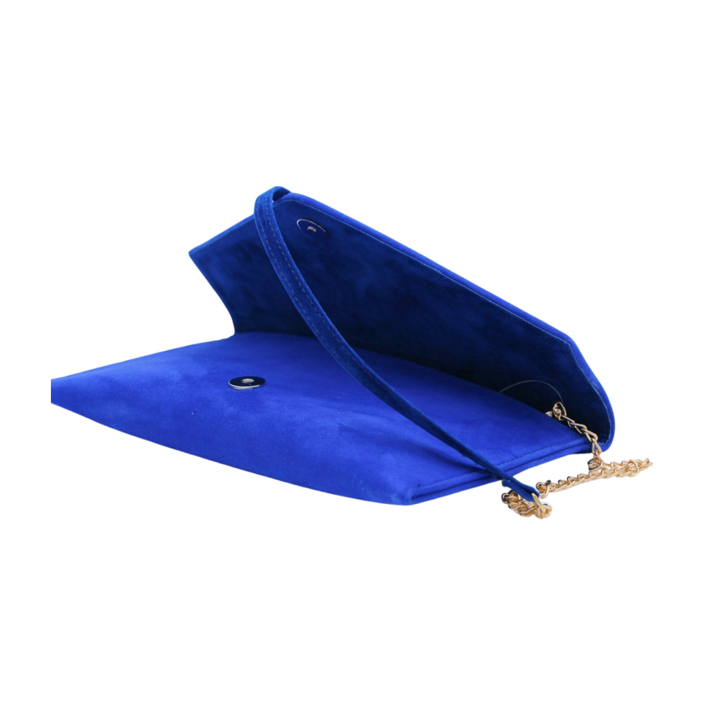 FABUCCI-Royal-Blue-Suede-Envelope-Clutch-Bag
