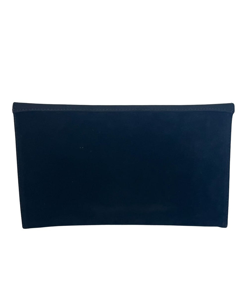 FABUCCI  Leopard and Black Suede Envelope Clutch Bag