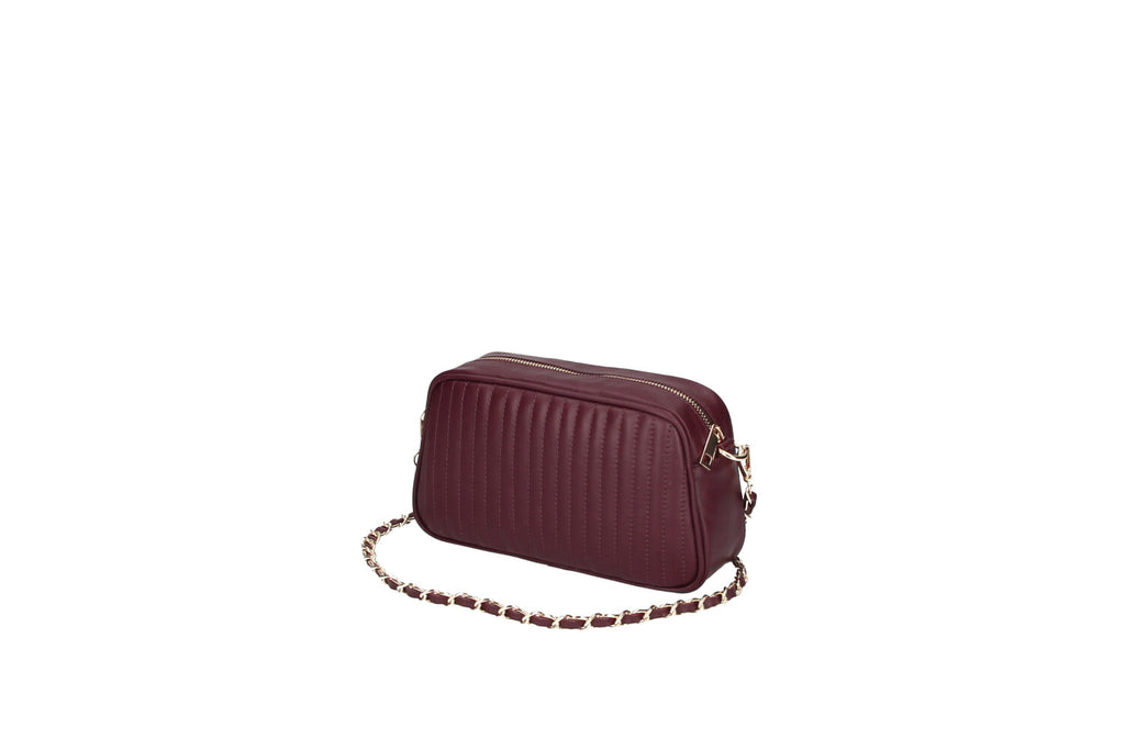 Fabucci- Burgundy- Padded- Leather -Handbag -with- Strap -MIRTA
