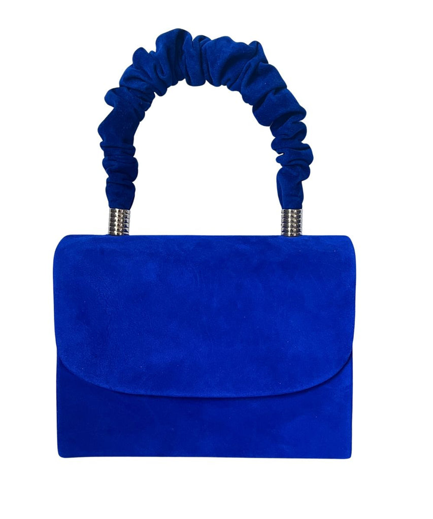Fabucci Royal Blue Suede Handbag with Handle