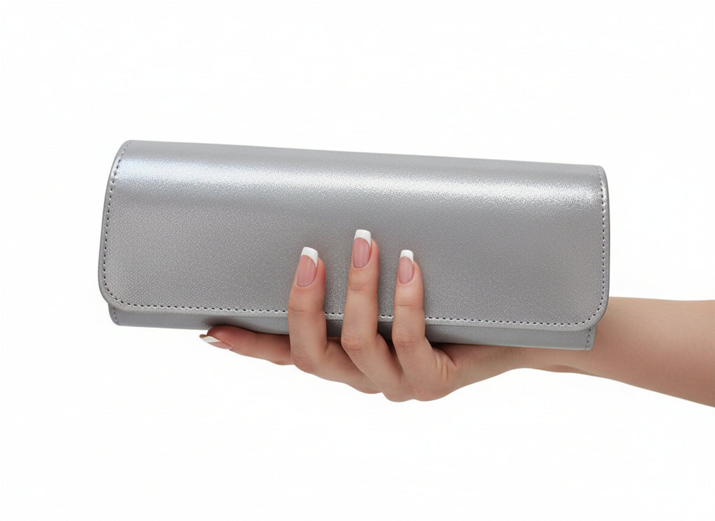 Fabucci-silver-shimmer-clutch-bag