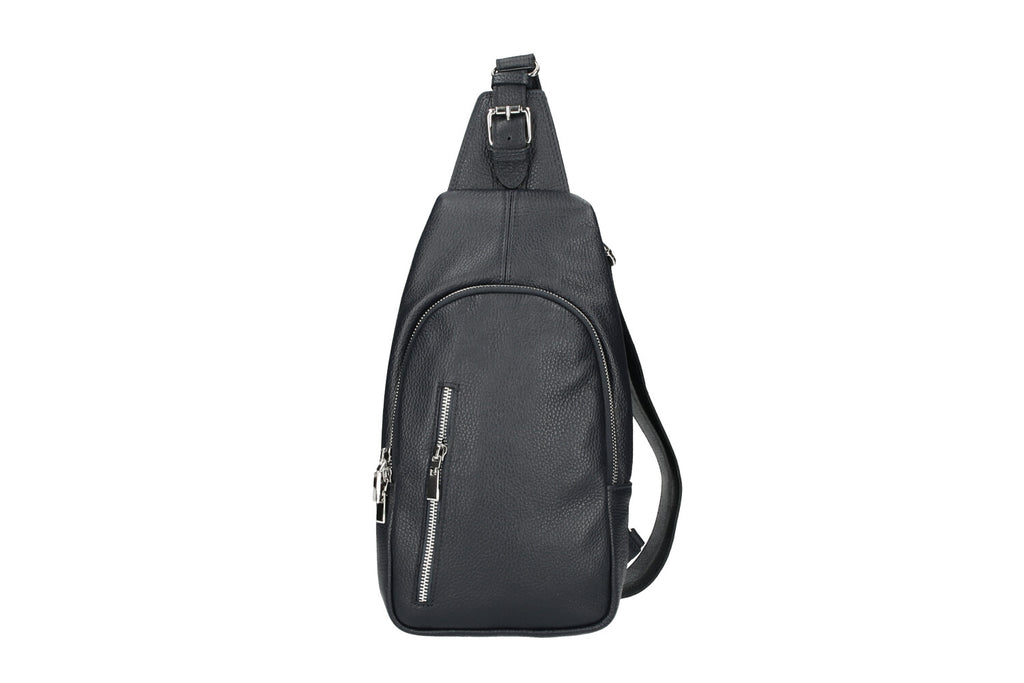 Fabucci -Black -Leather- Backpack -Charlie