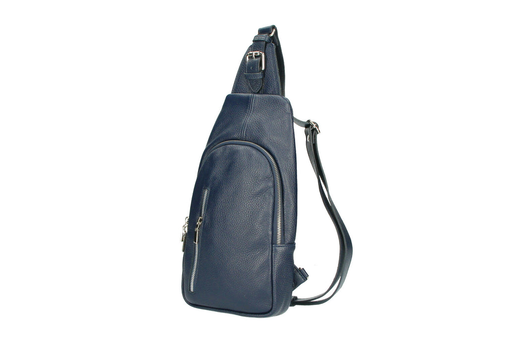 Fabucci -Navy  -Leather -Backpack -Charlie