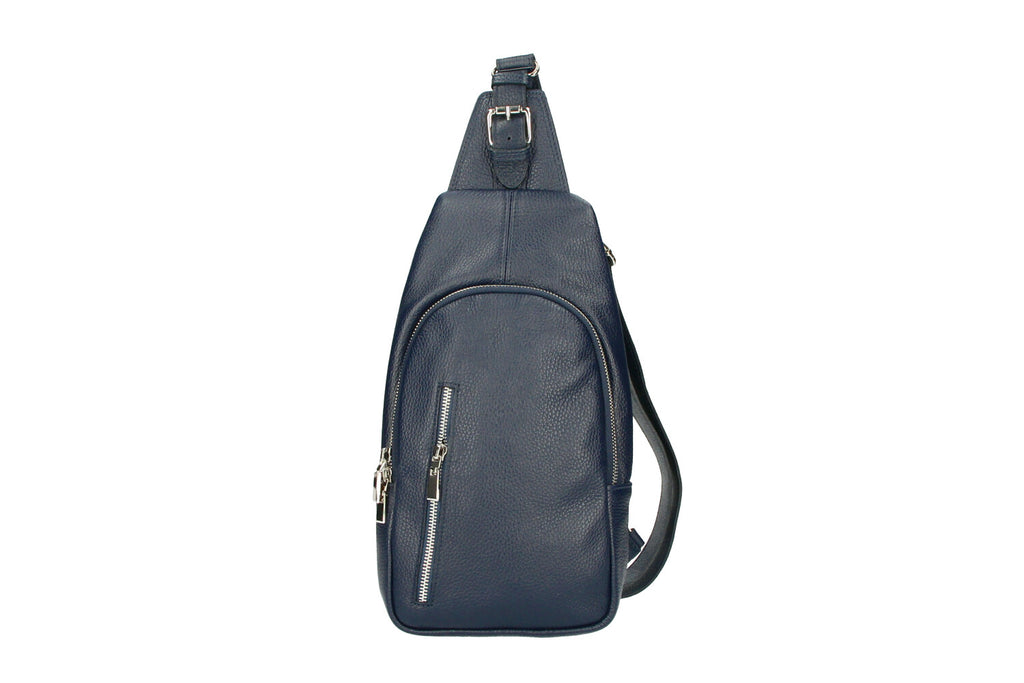 Fabucci -Navy  -Leather -Backpack -Charlie