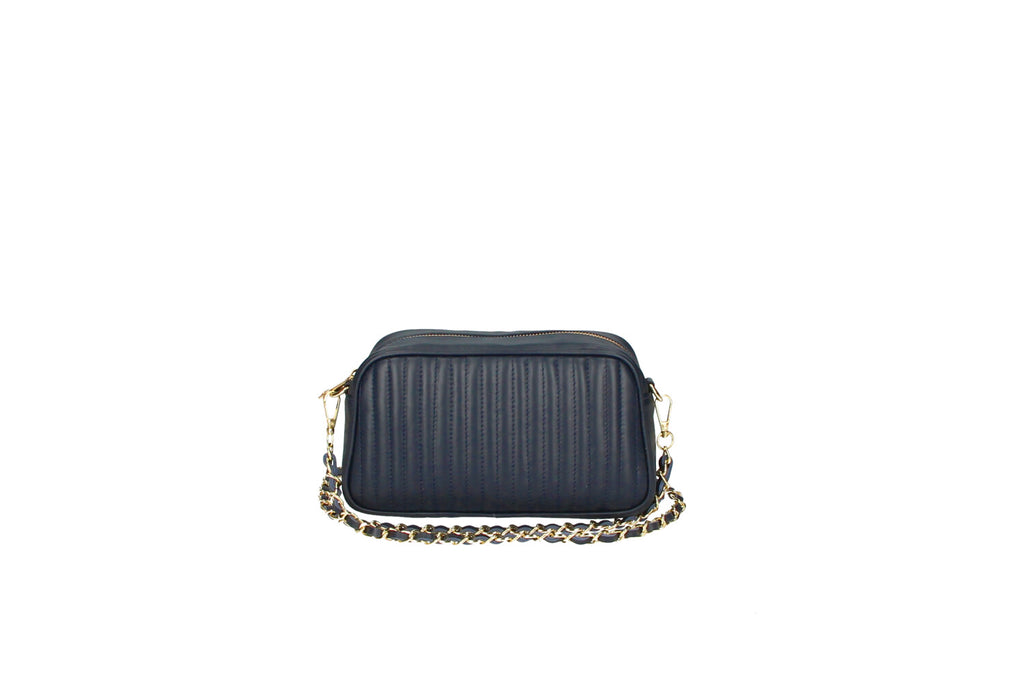 Fabucci -Navy  -Padded -Leather -Handbag -with -Strap- MIRTA