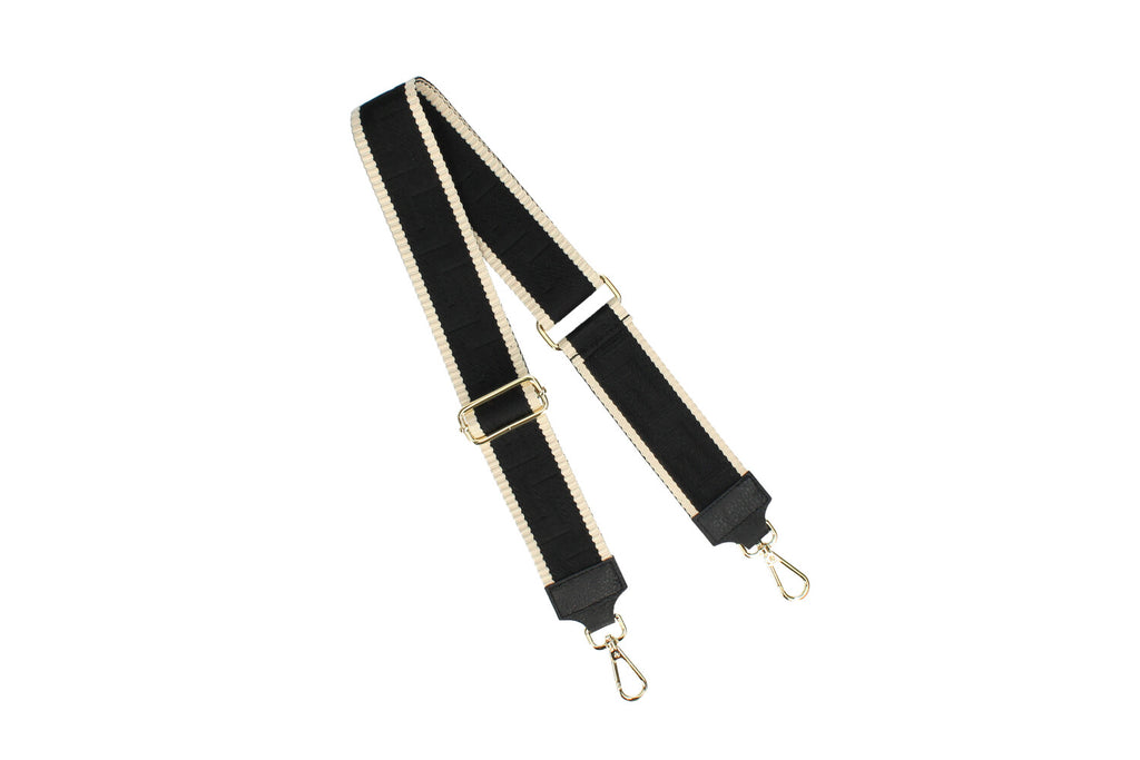 Fabucci Black Cream  Handbag Strap