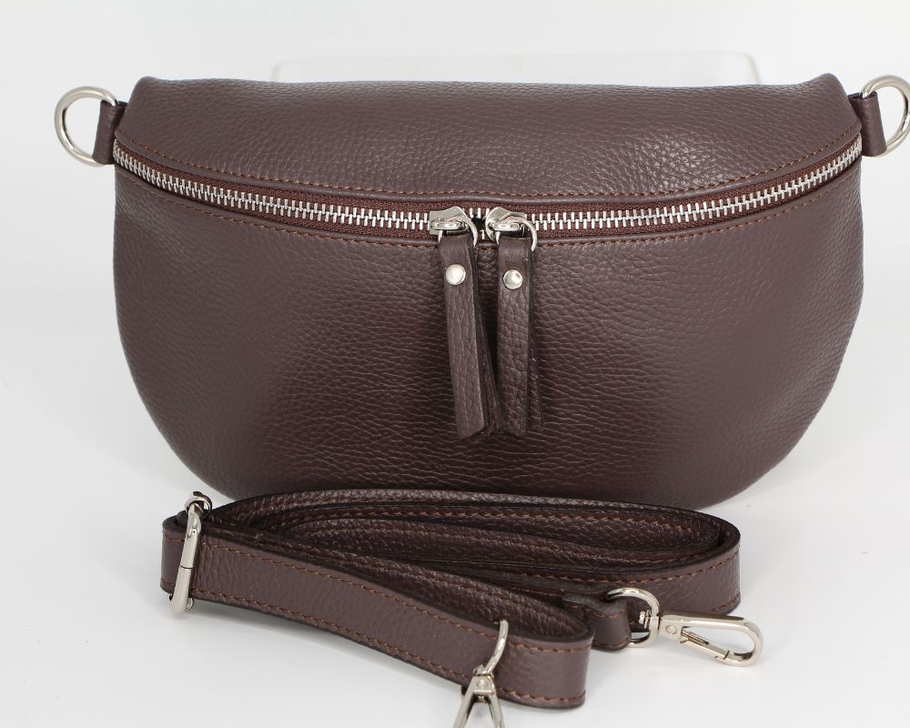 Fabucci Brown Leather Medium Bum Bag