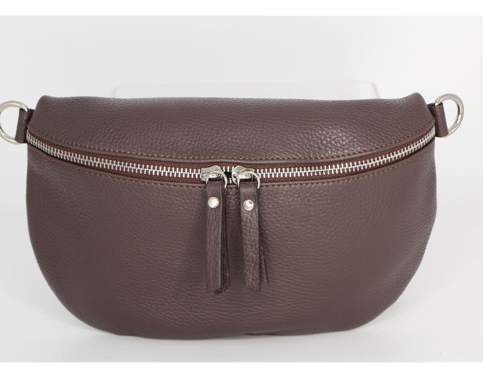Fabucci Brown Leather Medium Bum Bag