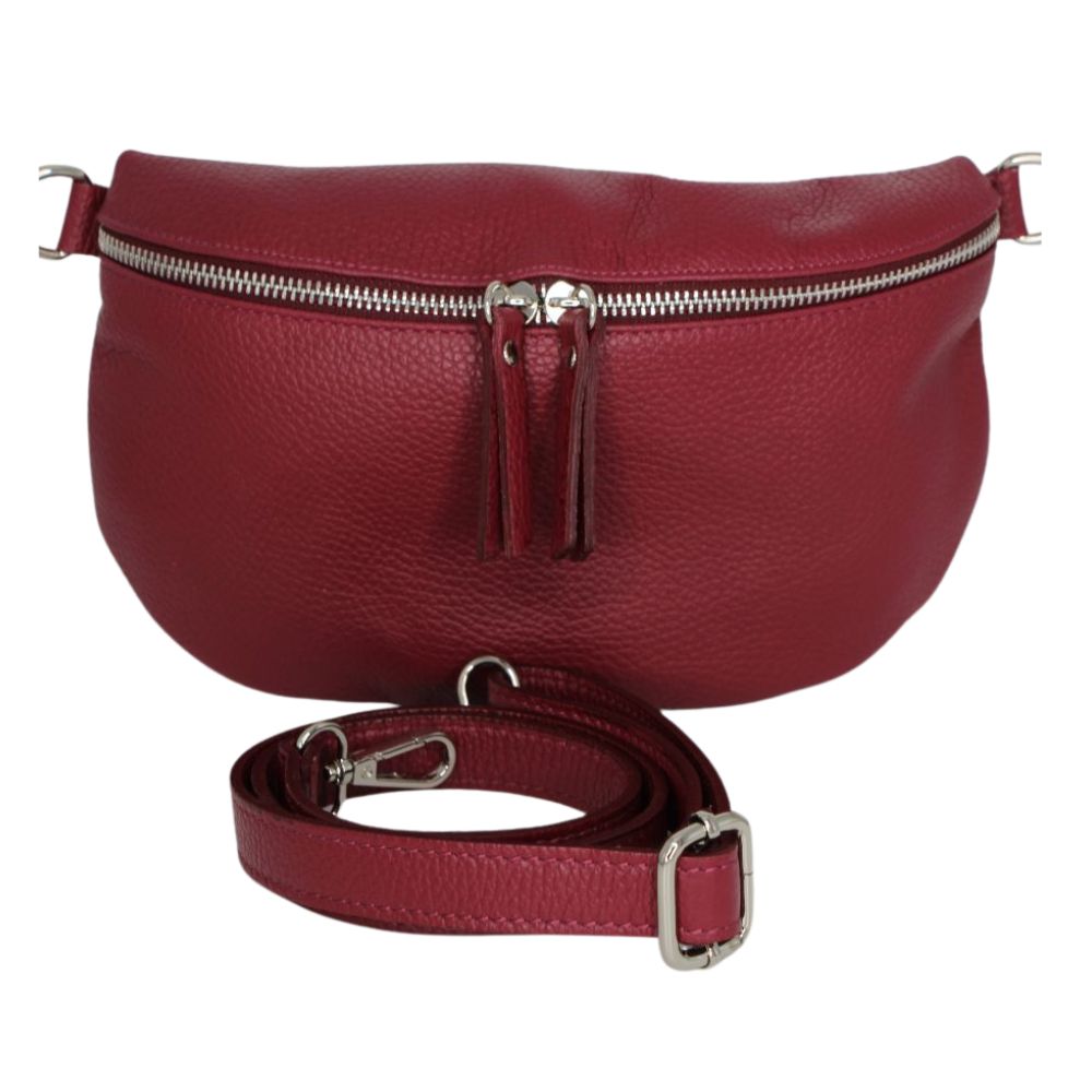 Fabucci Burgundy Leather Medium Bum Bag