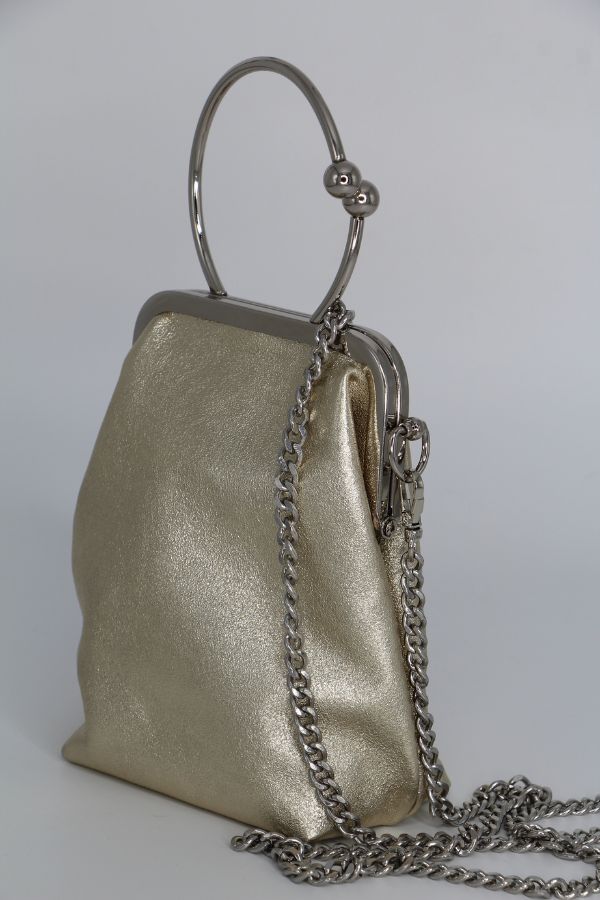 Fabucci Gold Leather Purse  Style Bag