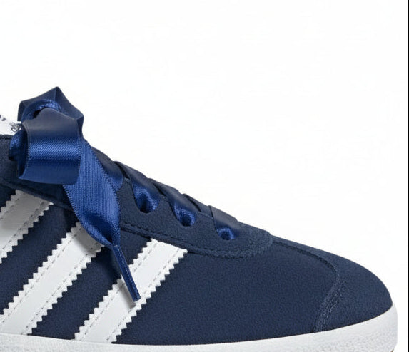 Fabucci Navy satin shoe laces