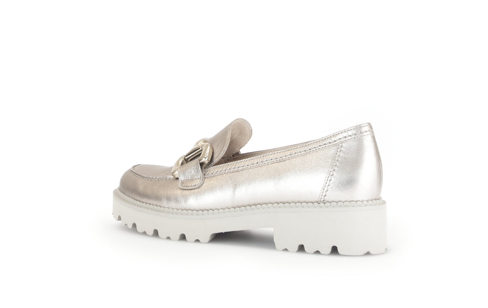GABOR Pale Gold chunky loafer with gold bit detail 4524662