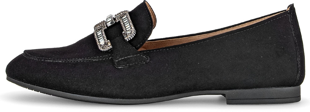 Gabor-black-suede-loafer-diamante-buckle-4521017