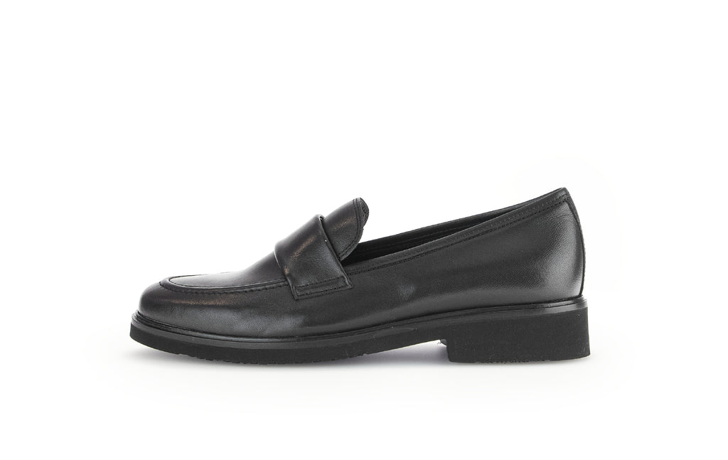 Gabor-black -leather calssic -loafer1