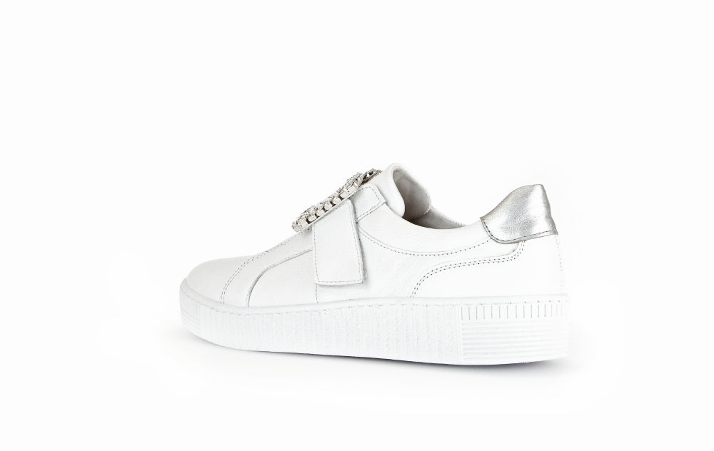 Gabor white leather wedge trainer 4333821