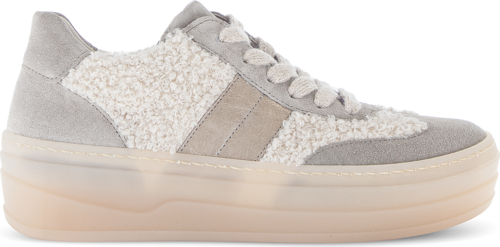 Gabor Cream  Taupe Wedge Flatform Trainer 35012