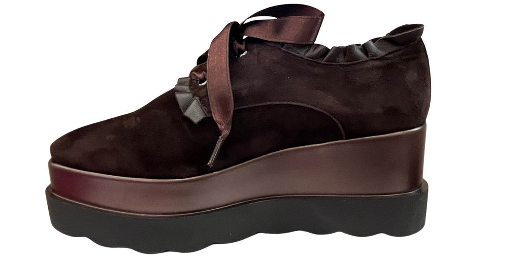 MARCO- MOREO -Brown- Suede- Platform -Laced -shoe-  GABBI- AM608