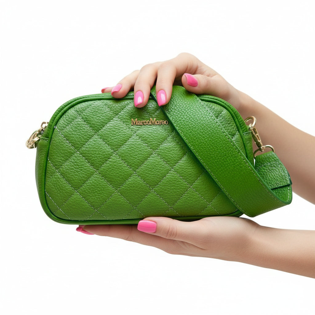 MARCO- MOREO -Moore -Lime -Green -Leather -Handbag
