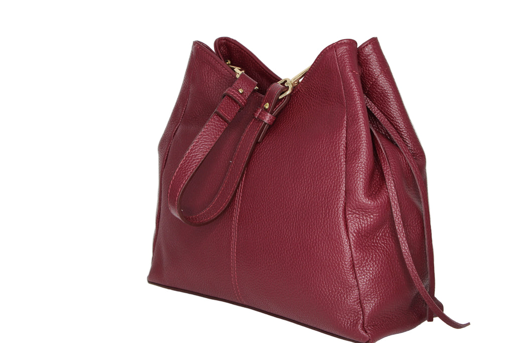 MARCO -MOREO -Burgundy -Leather -Shoulder- Bag- 1949